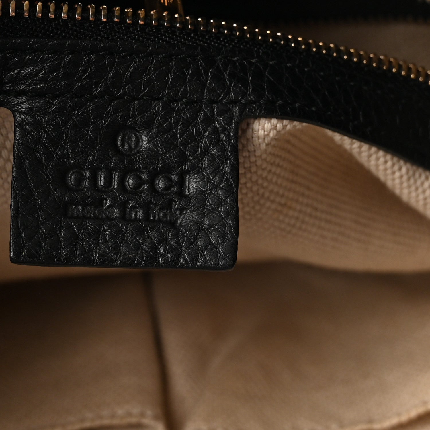 Gucci Pebbled Calfskin Medium Soho Chain Shoulder Bag Black 6 of 10