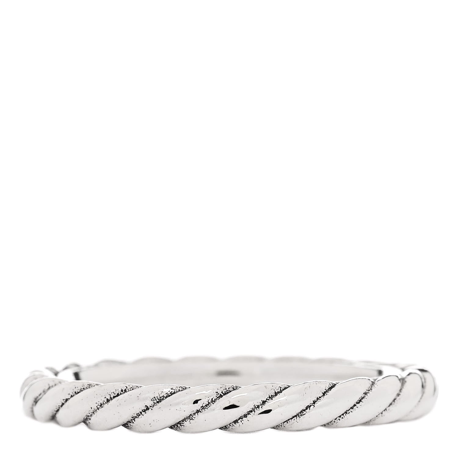 David Yurman Sterling Silver Cable Classics Band Ring 53 6.25 3 of 4