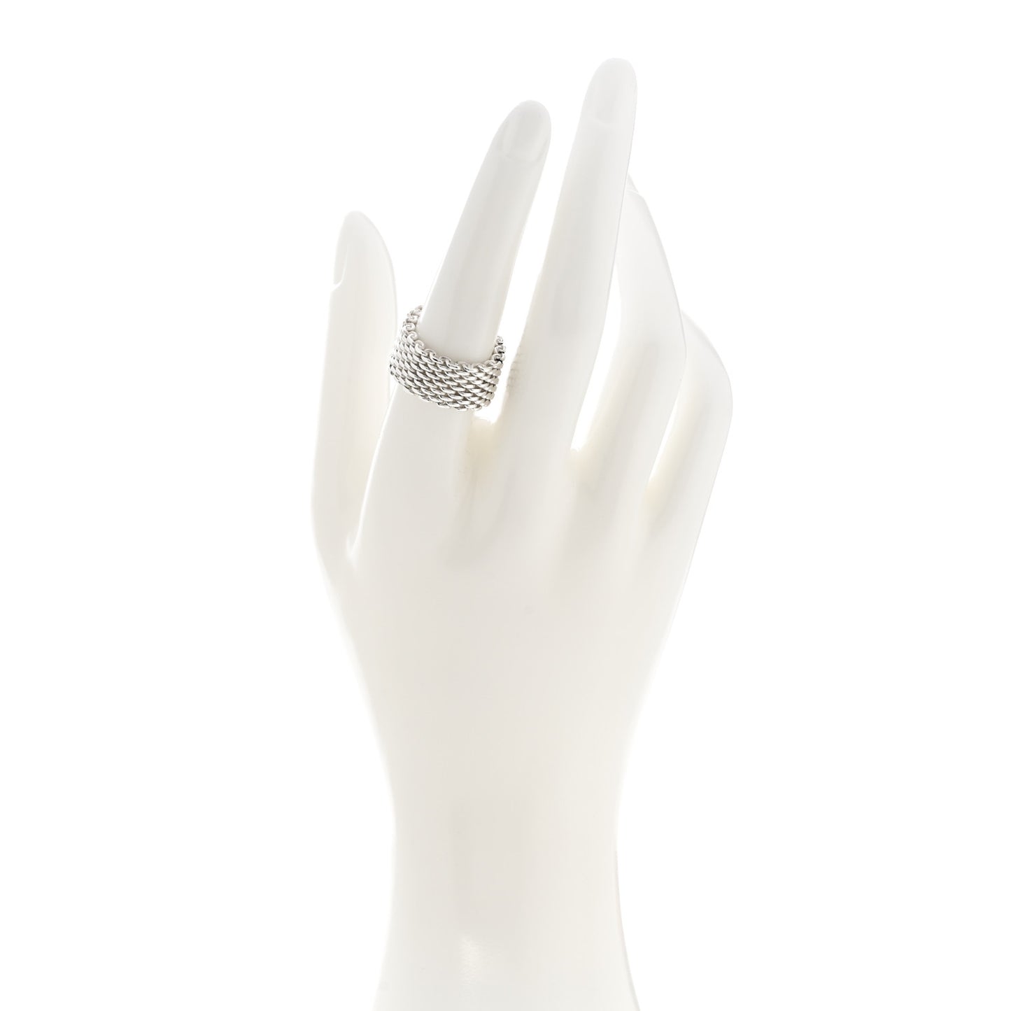 Sterling Silver Somerset Mesh Ring 56 7.5