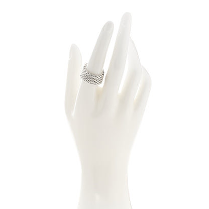 Tiffany Sterling Silver Somerset Mesh Ring 56 7.5 2 of 5
