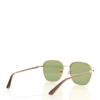 Gucci Metal Square Frame Sunglasses GG0443S Gold Grey 4 of 8