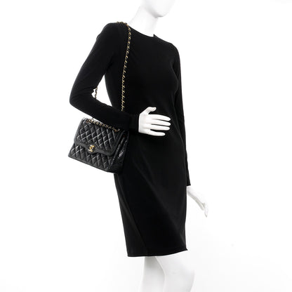 Chanel Lambskin Quilted Medium Double Flap Black 2 of 8