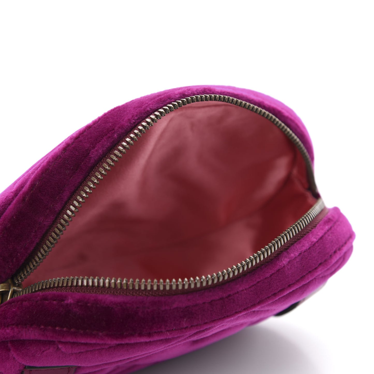 Velvet Matelasse GG Marmont Belt Bag 85 34 Fuchsia Violet Cyclamen