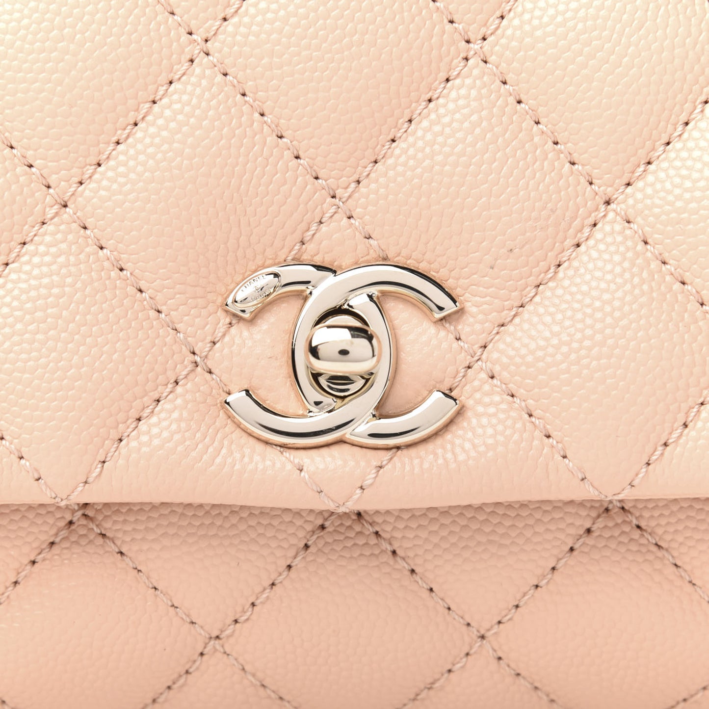 Caviar Quilted Extra Mini Coco Handle Flap Light Pink