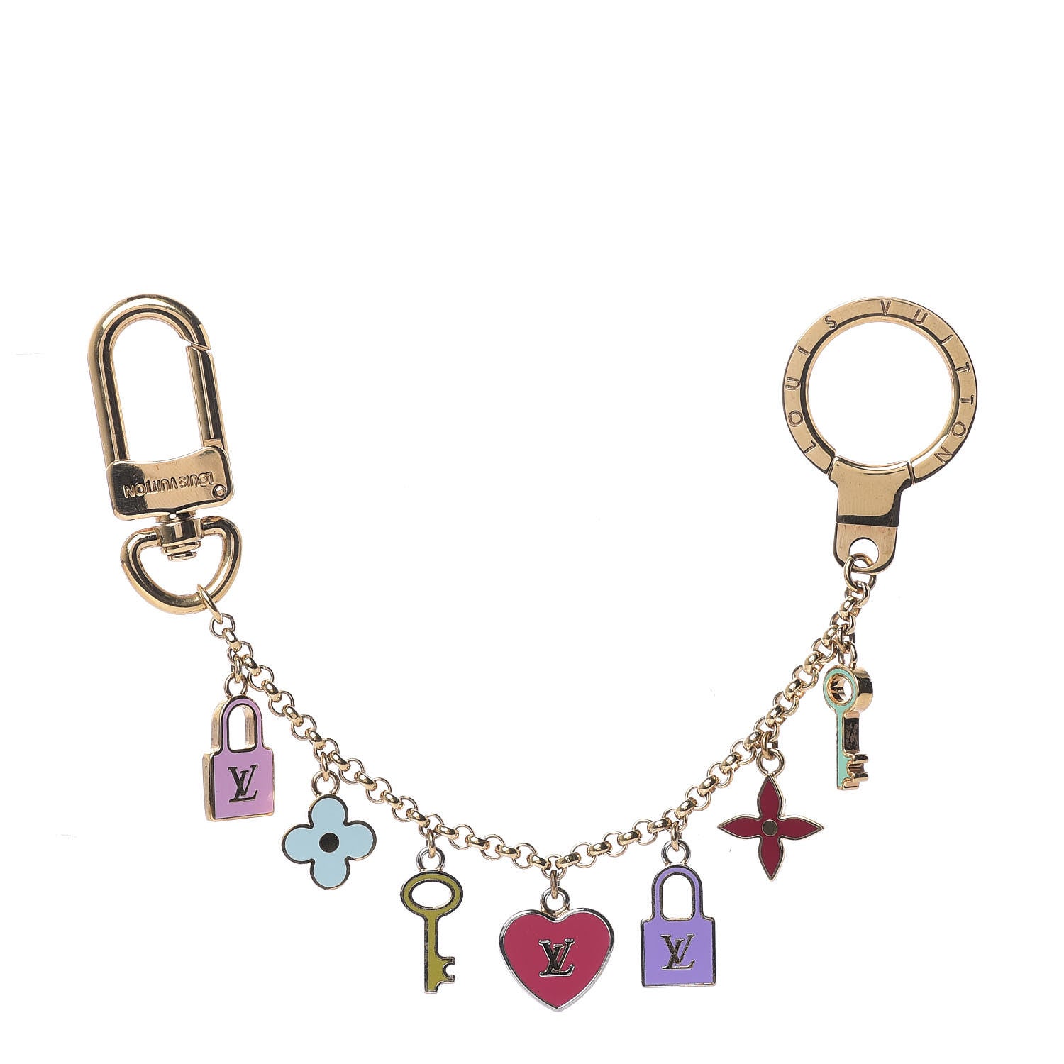 Louis Vuitton Enamel Pretty Charms Key Chain Holder Bag Charm 1 of 4