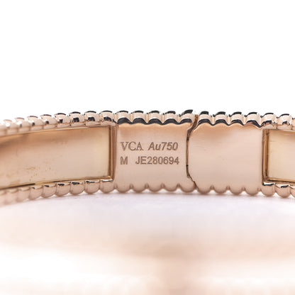 Van Cleef & Arpels 18K Rose Gold Perlee Signature Bangle Bracelet M 3 of 3
