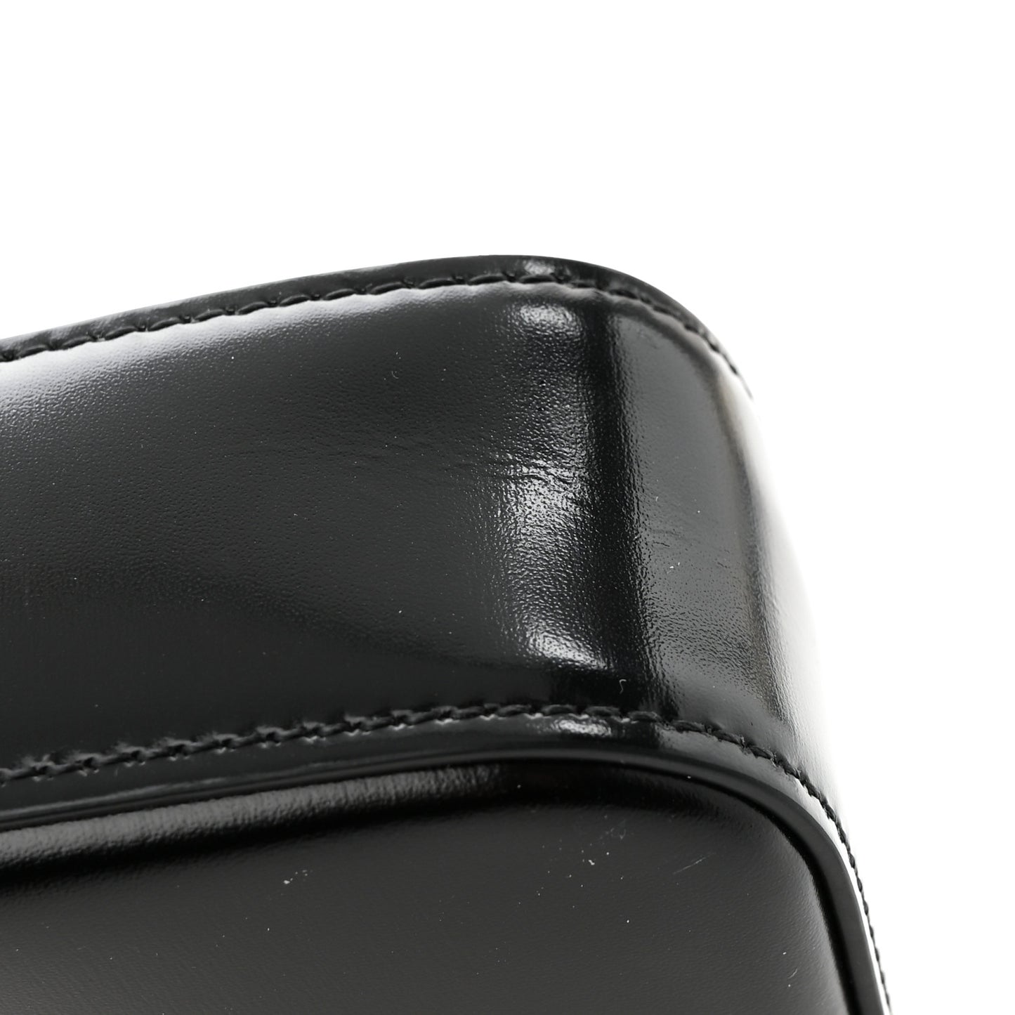 Shiny Calfskin Triomphe Shoulder Bag Black