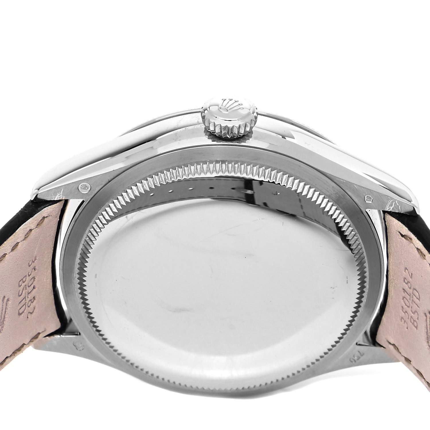 Rolex 18K White Gold Alligator 39mm Cellini Dual Time Watch White 50529 4 of 5