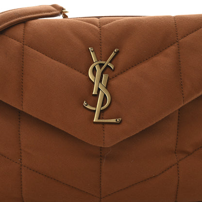 Saint Laurent Canvas Quilted Small Loulou Puffer Monogram Chain Satchel Cinnamon 8 of 10