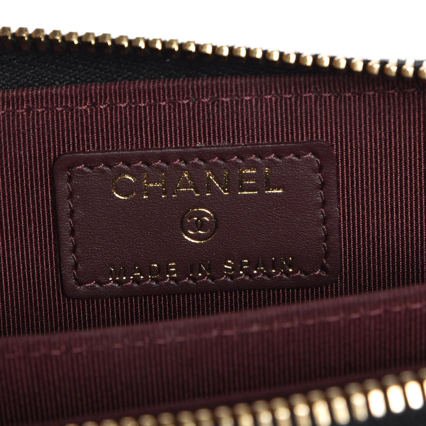 Caviar Quilted Zip Coin Purse Black