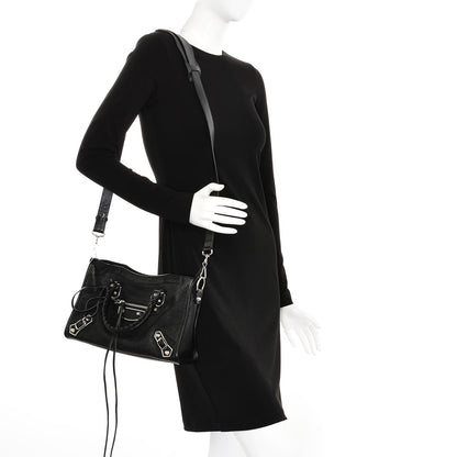 Balenciaga Chevre Silver Metallic Edge Hardware S City Black 2 of 7