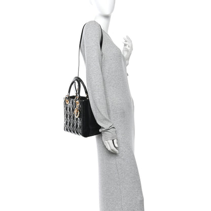Christian Dior Patent Cannage Medium Lady Dior Black 2 of 9