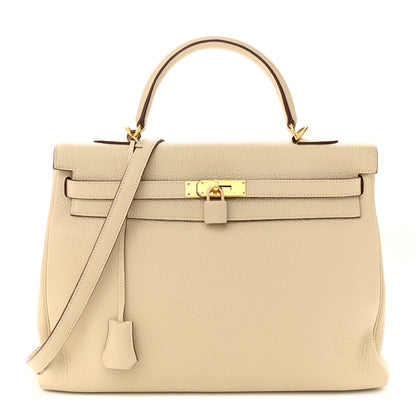 Hermes Taurillon Clemence Kelly Retourne 35 Parchemin 1 of 20