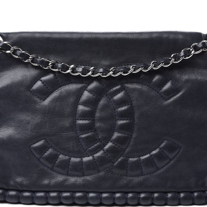 Chanel Calfskin Medium On the Bund Flap Navy 15 of 15