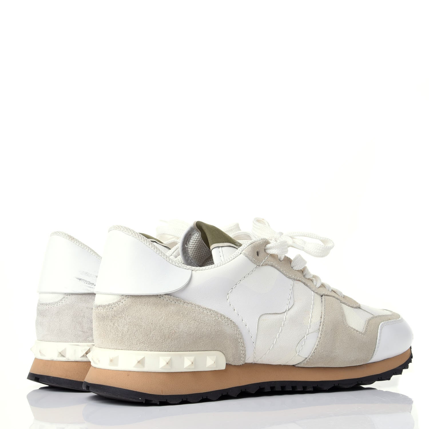Valentino Garavani Fabric Suede L'Amour Rockrunner Sneakers 43 White 4 of 11