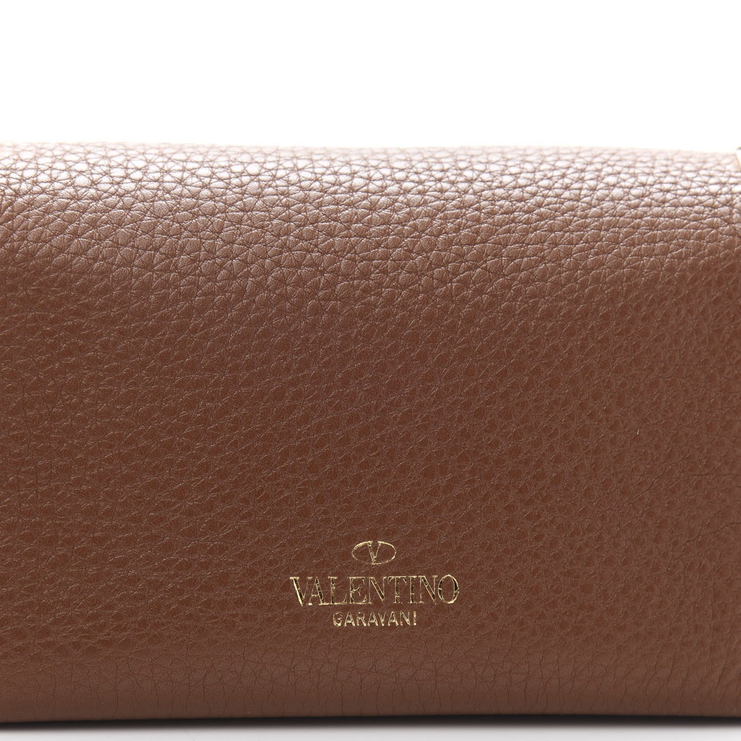 Pebbled Calfskin Mini Rockstud Crossbody Bag Bright Cognac
