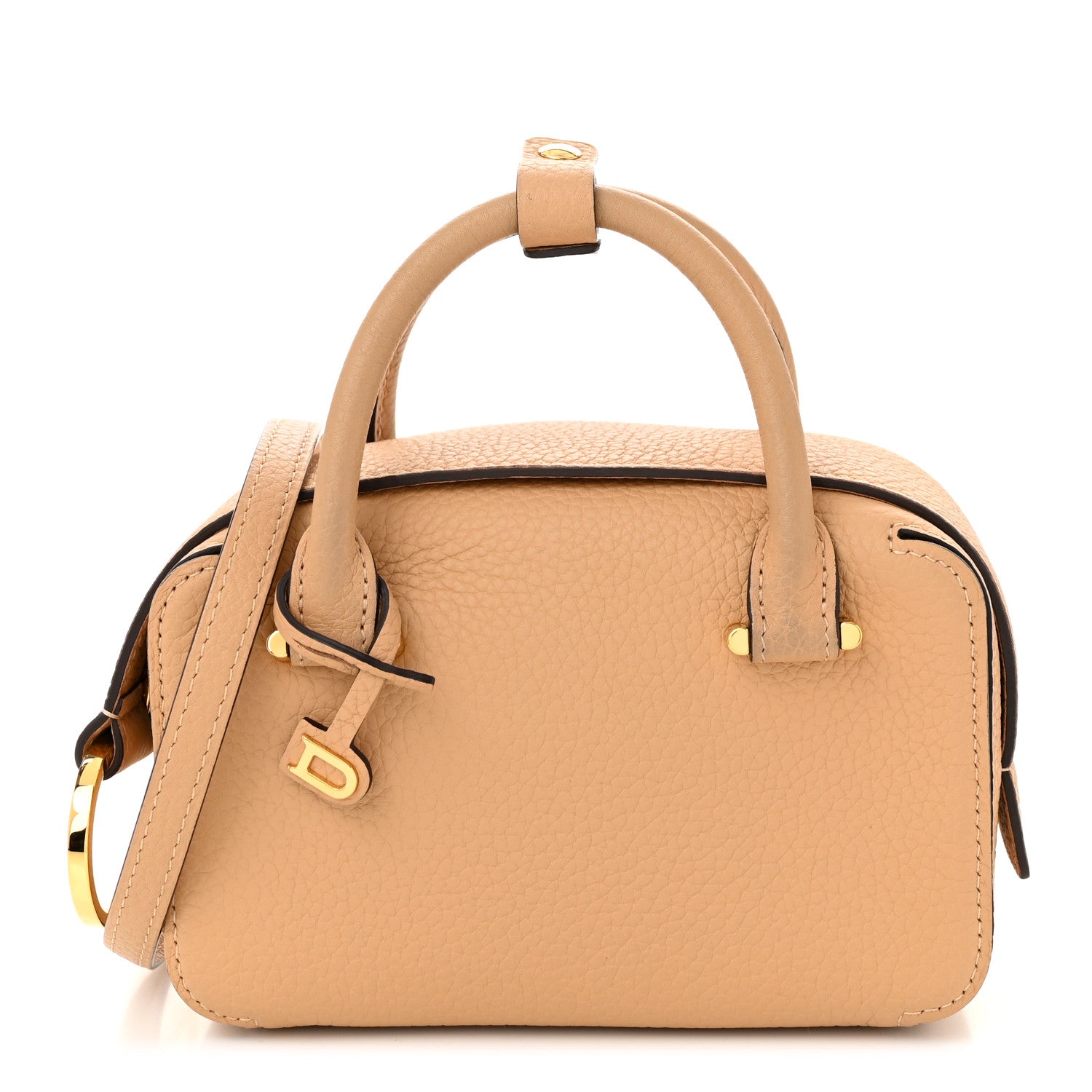 Delvaux Taurillon Soft Nano Cool Box Satchel Latte 1 of 11
