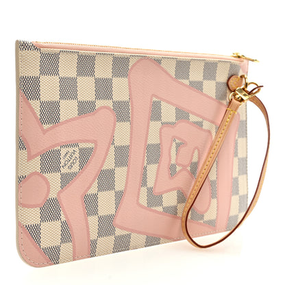 Louis Vuitton Damier Azur Tahitienne Neverfull MM GM Pochette 3 of 6