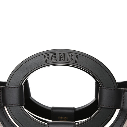 Fendi Mesh Vitello Century Cuoio FF 1974 Medium Runaway Shopper Tote Marrone Black Ebano 13 of 13