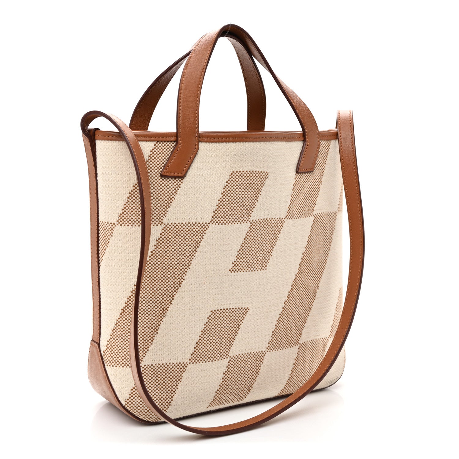 Hermes Swift Toile H Cabas H En Biais 27 Ecru Naturel Gold 3 of 9