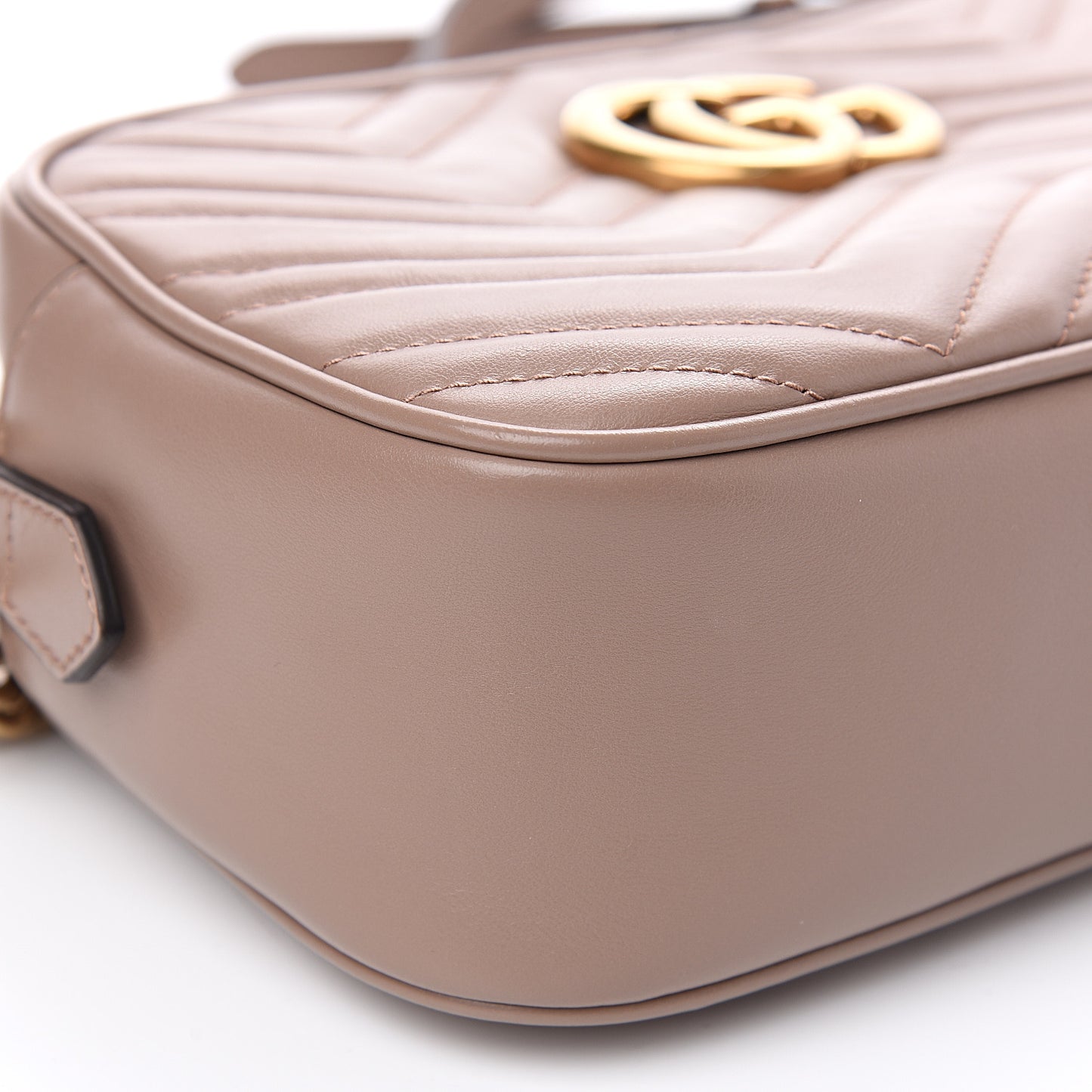 Calfskin Matelasse Small GG Marmont Chain Shoulder Bag Porcelain Rose
