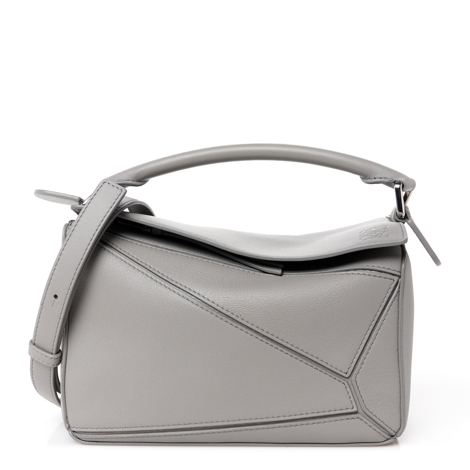 Loewe Calfskin Small Puzzle Bag Pearl Grey 1 of 10
