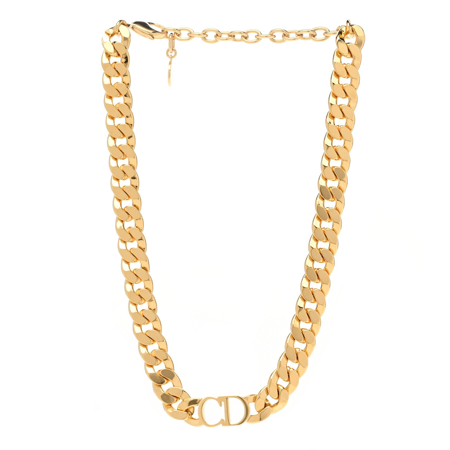 Metal CC Short Necklace Gold