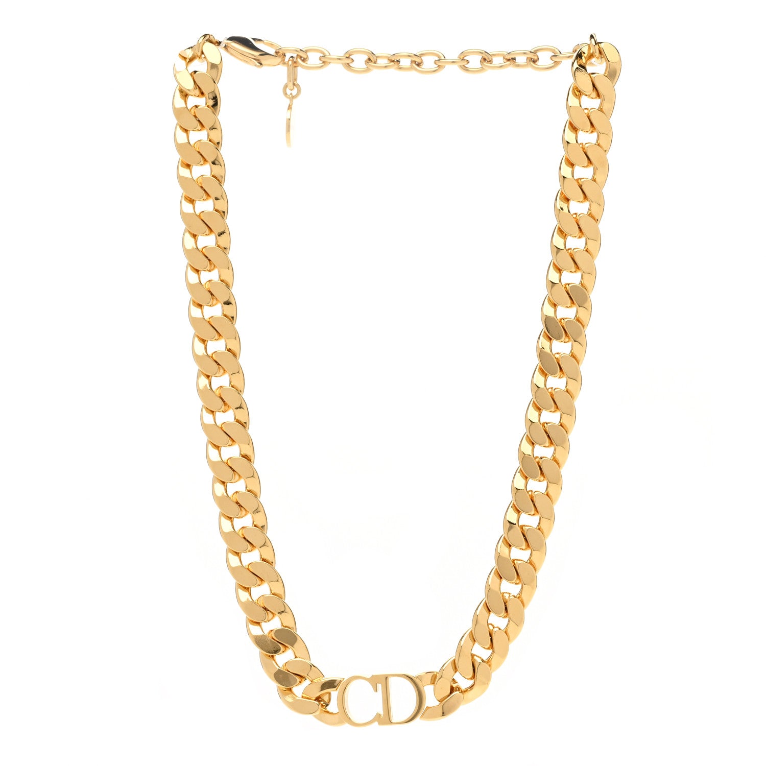 Christian Dior Metal CC Short Necklace Gold 3 of 6