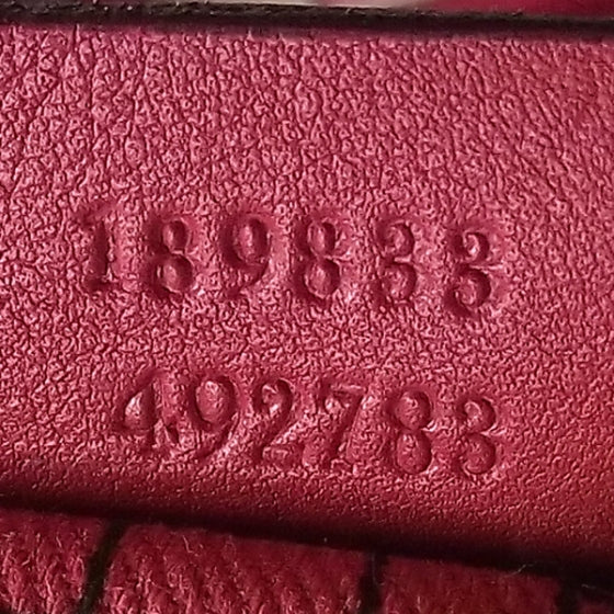 Guccissima Horsebit Hobo Red