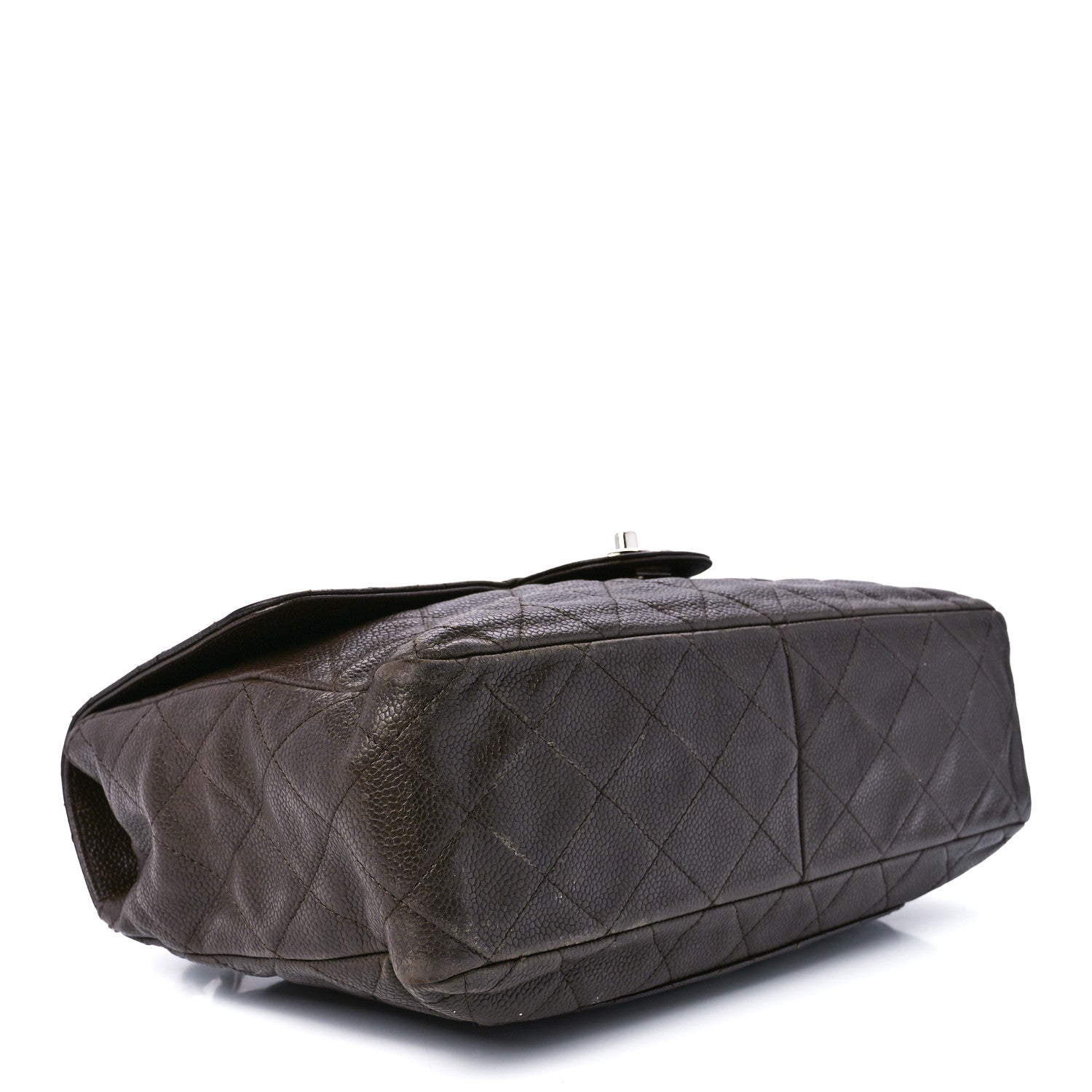 Chanel Caviar Quilted Jumbo Single Flap Dark Brown 4 of 13