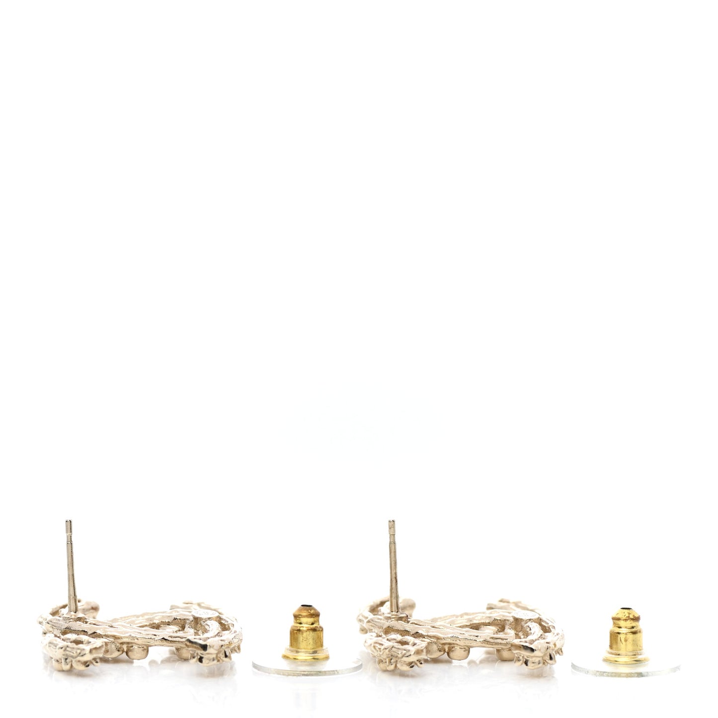 Crystal CC Camellia Earrings Gold