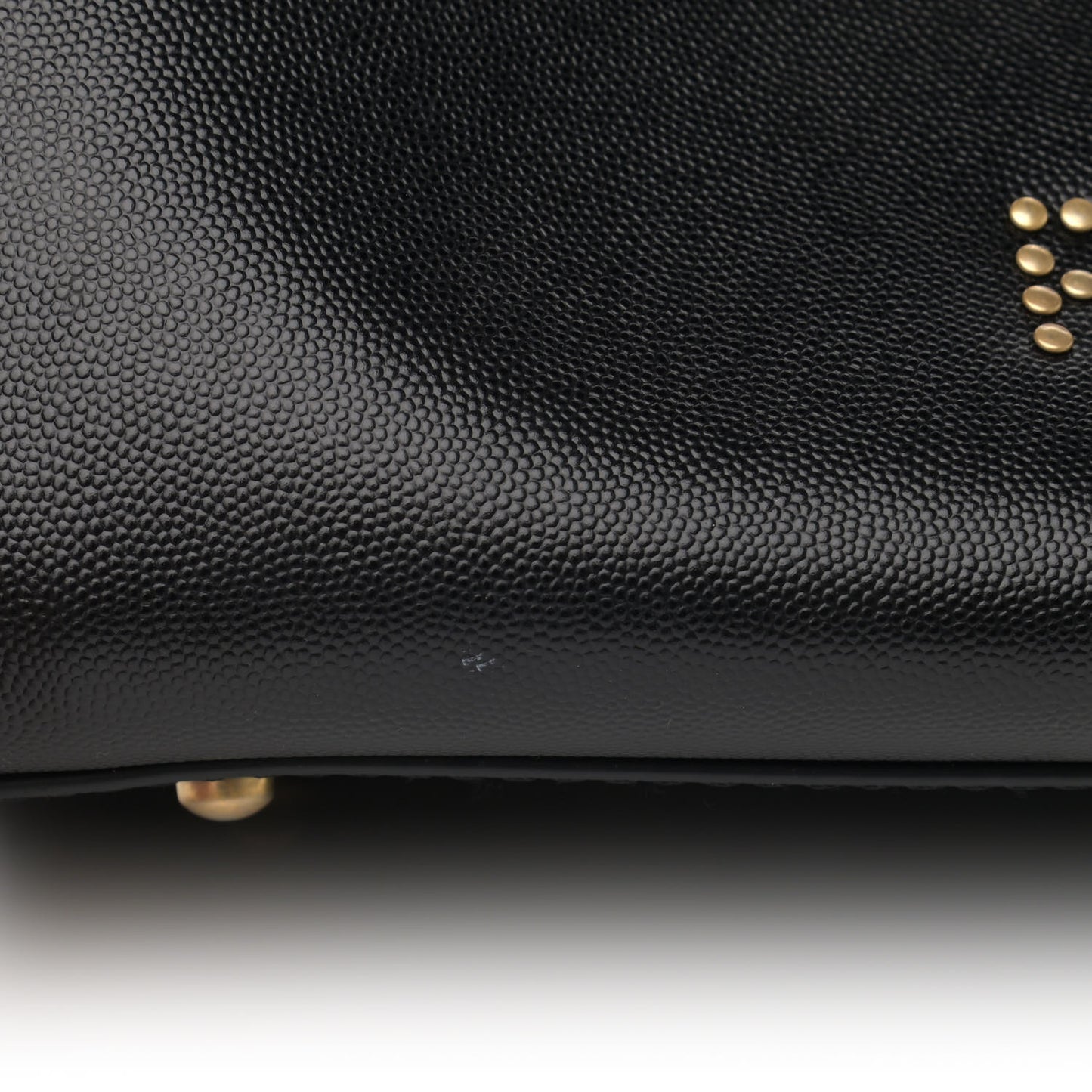 Caviar Small Studded Deauville Tote Black