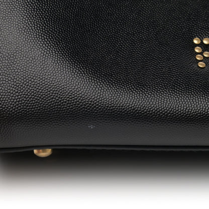 Chanel Caviar Small Studded Deauville Tote Black 10 of 13