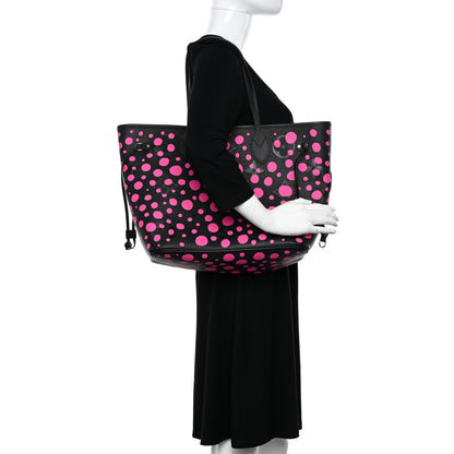 Louis Vuitton LV X YK Empreinte Infinity Dots Neverfull MM Black Fuchsia 2 of 12