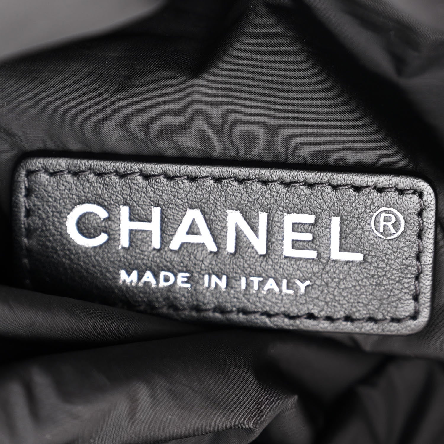 Chanel Nylon Printed Quilted Coco Neige Convertible Backpack Black White 6 of 10