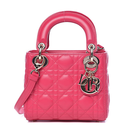 Christian Dior Lambskin Cannage Mini Lady Dior Fuchsia 1 of 10