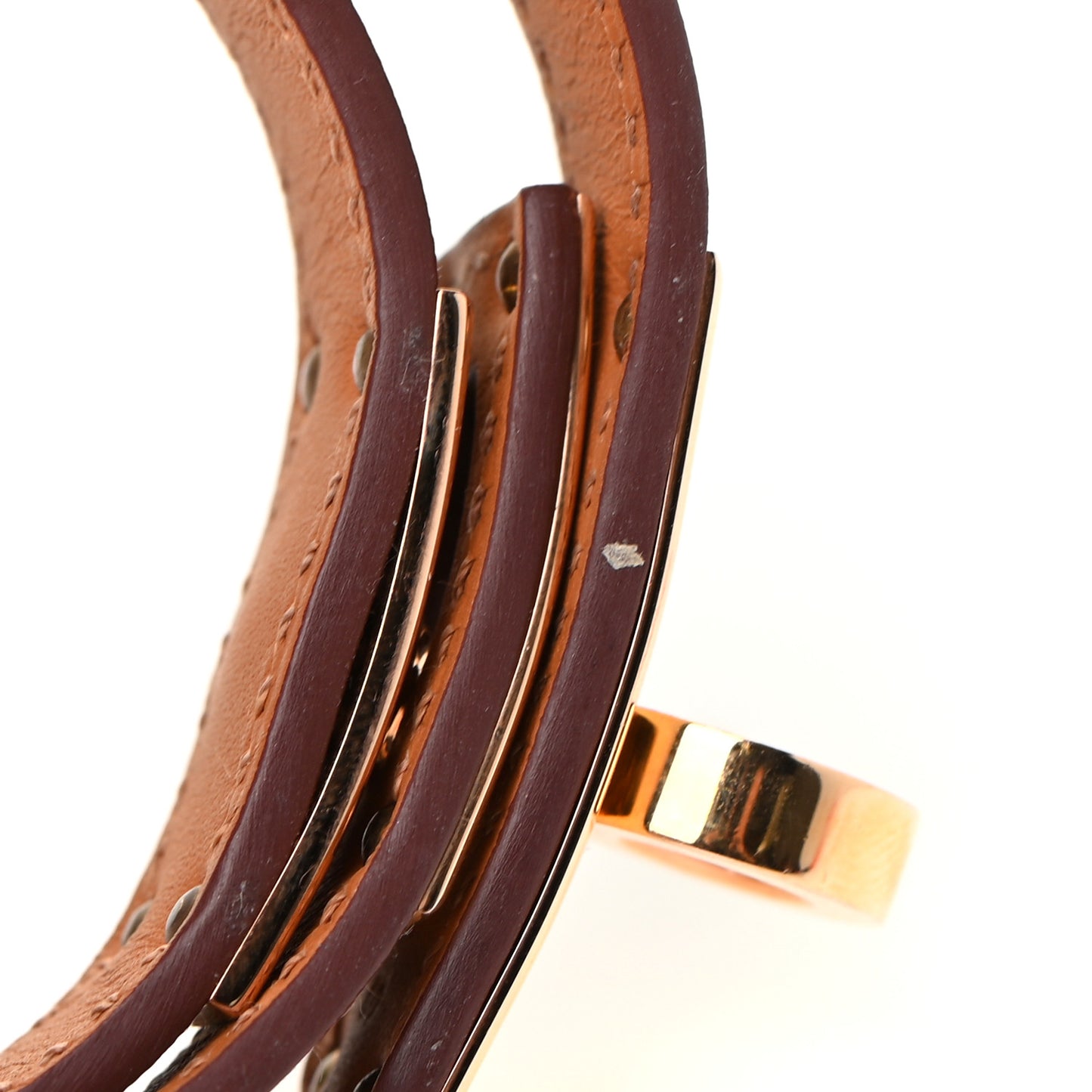 Barenia Kelly Double Tour Bracelet S Fauve