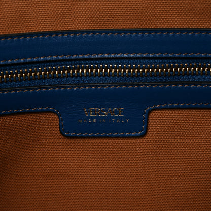Versace Denim Calfskin La Medusa Tote Bag Blue 5 of 9