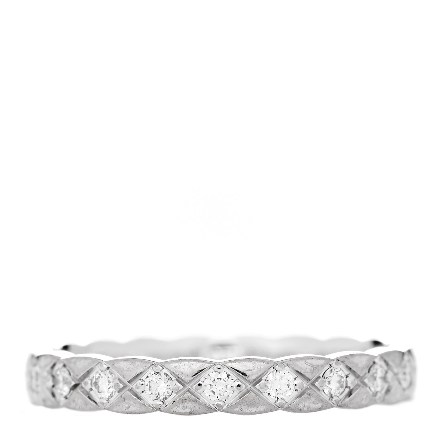 18K White Gold Diamond Mini Coco Crush Ring 60 9