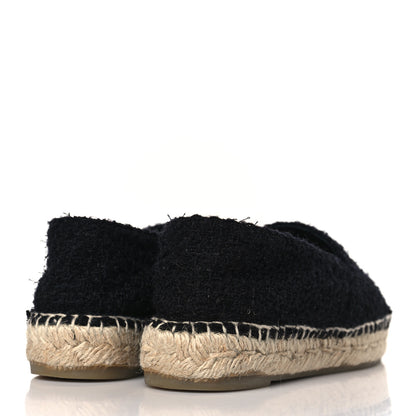 Chanel Tweed Lambskin CC Espadrilles 37 Black 4 of 8