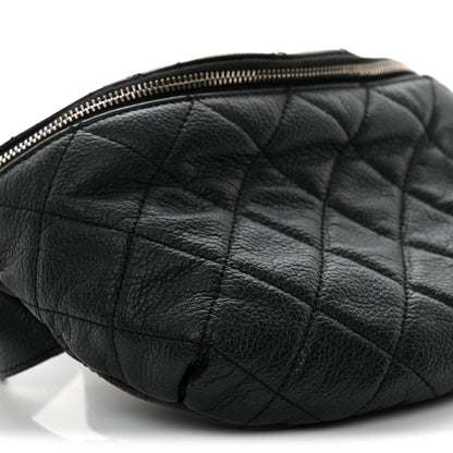 Chanel Grained Calfskin Quilted Waist Belt Bag Black 9 of 11