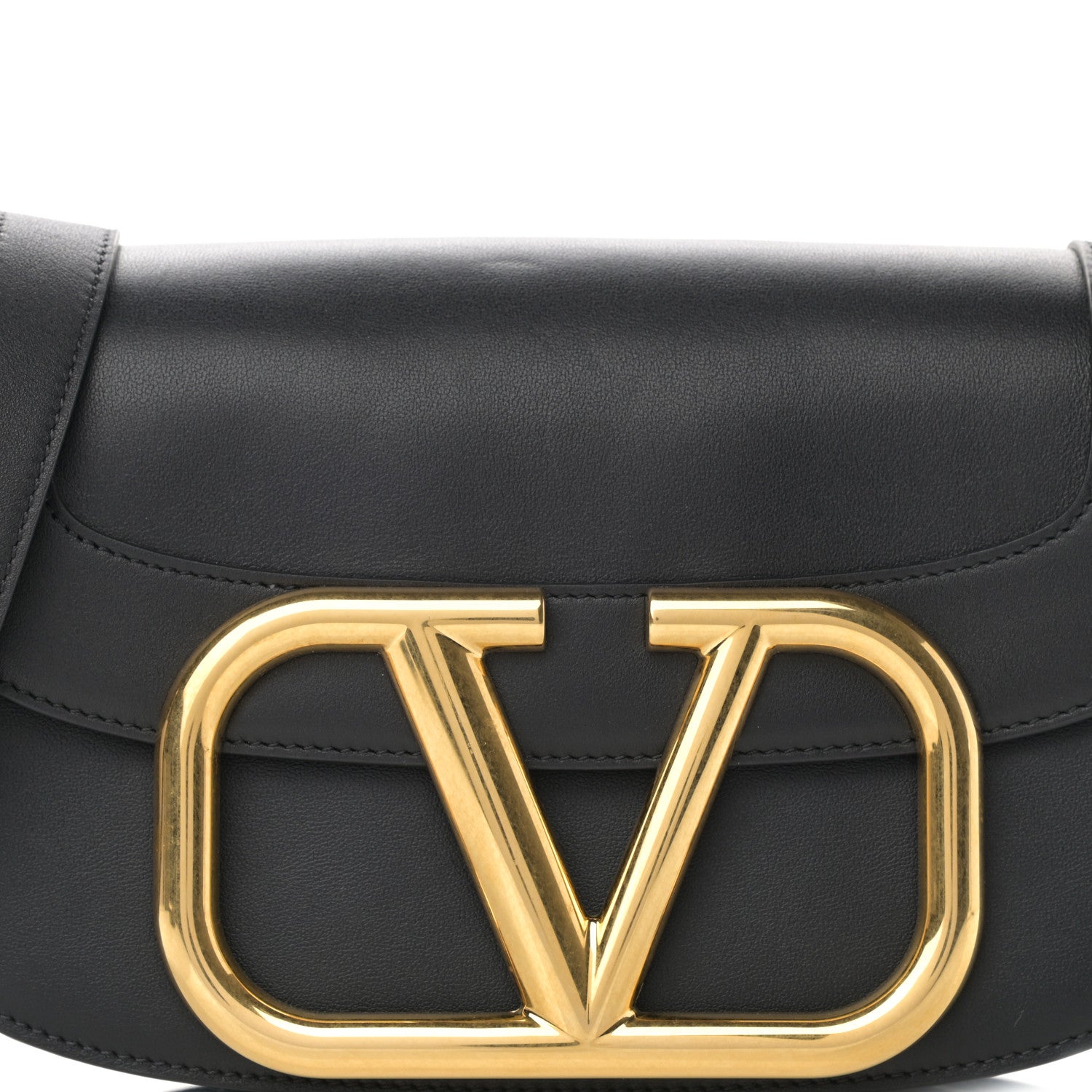 Valentino Garavani Smooth Calfskin Supervee Shoulder Bag Black 7 of 13