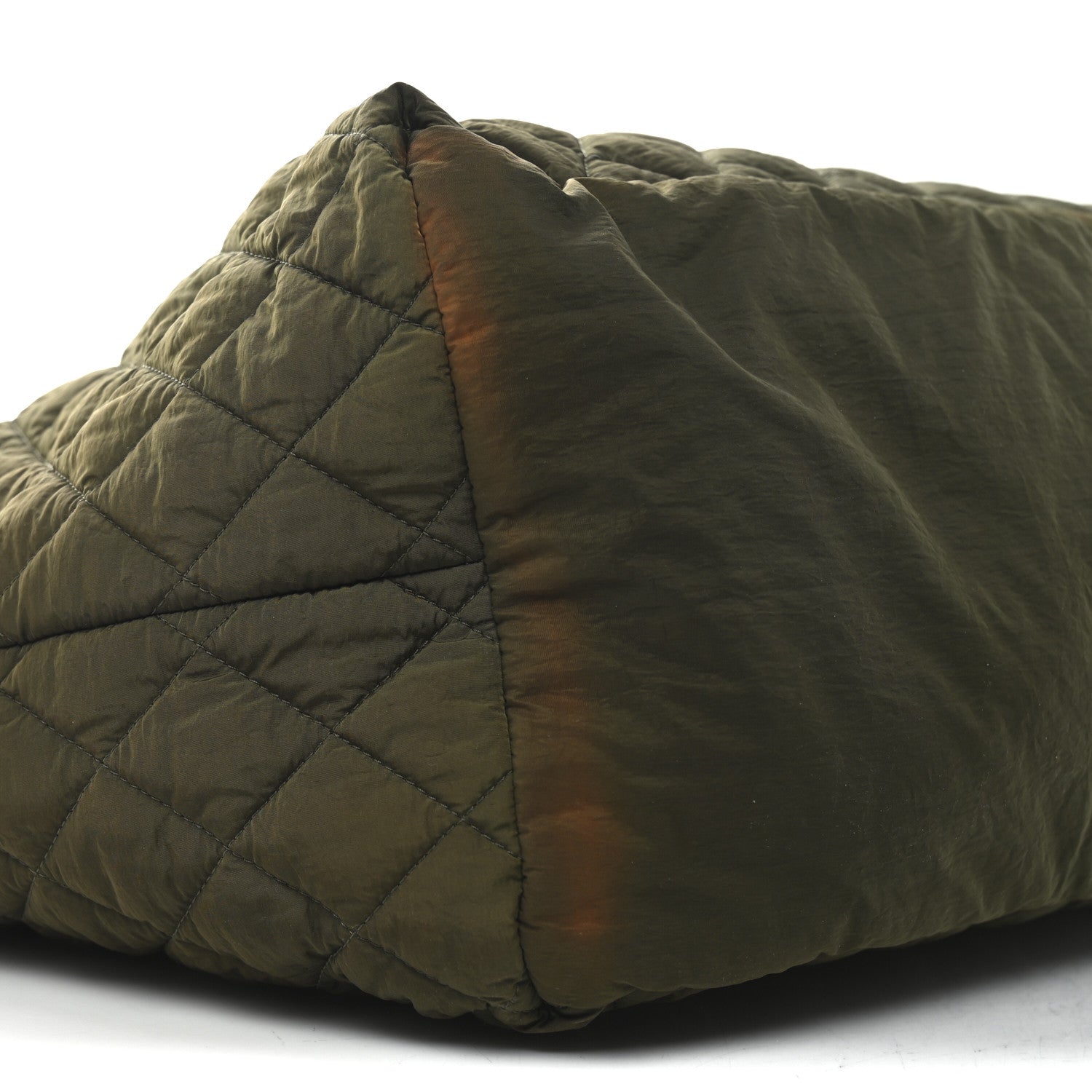 Chanel Nylon Quilted Large Coco Cocoon Shopping Tote Green 9 of 10