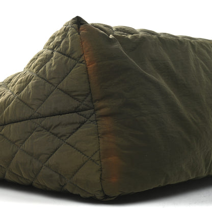Chanel Nylon Quilted Large Coco Cocoon Shopping Tote Green 9 of 10