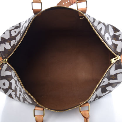 Louis Vuitton Graffiti Keepall 50 Silver 5 of 19