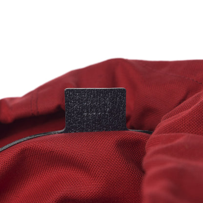 Gucci Covered Wool GG Monogram Small Double Buckle Backpack Navy Red 8 of 9