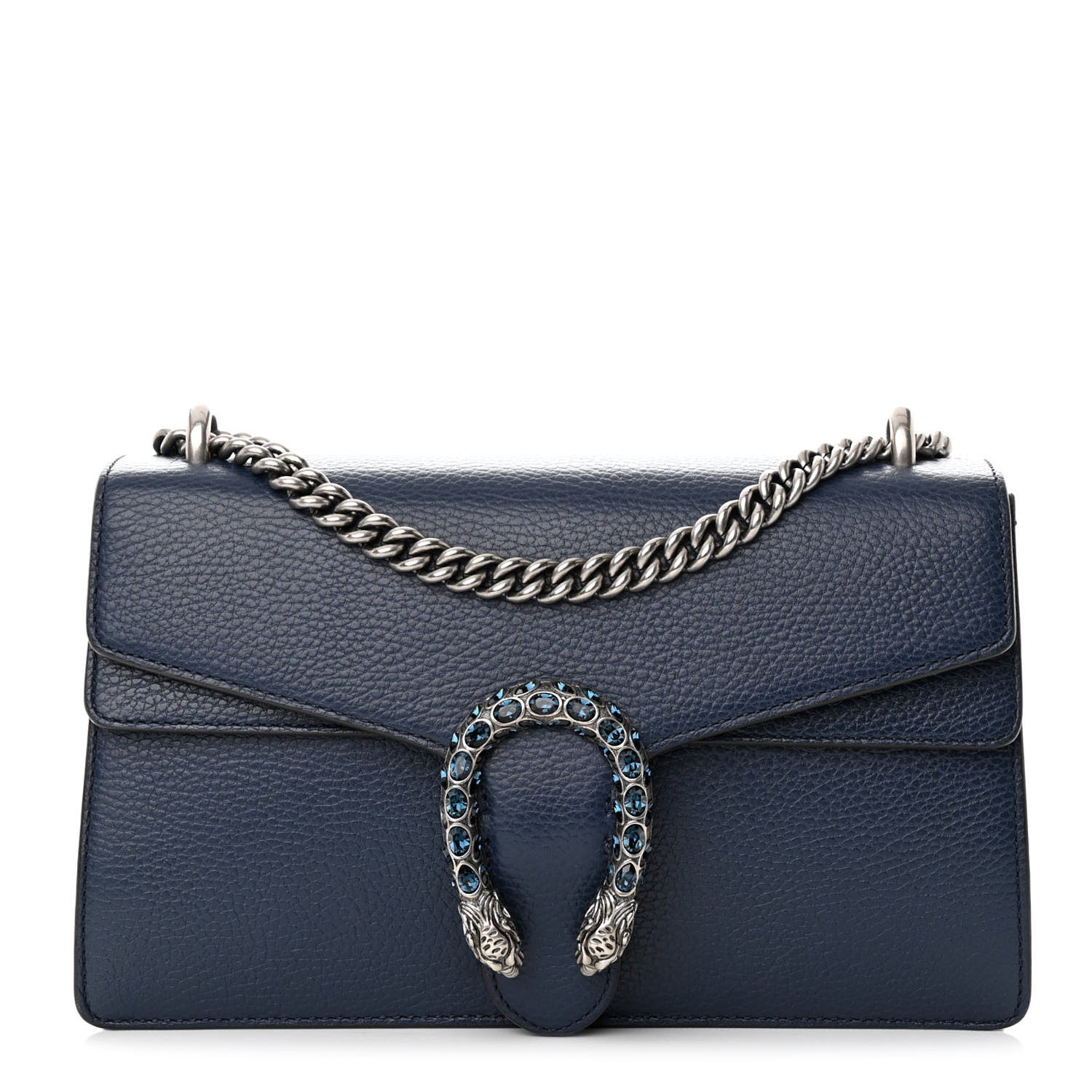 Gucci Dollar Calfskin Crystal Small Dionysus Shoulder Bag Blue Agata Montana Sapphire 1 of 17