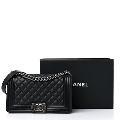 Chanel Lambskin Quilted Medium Boy Flap Black 12 of 12
