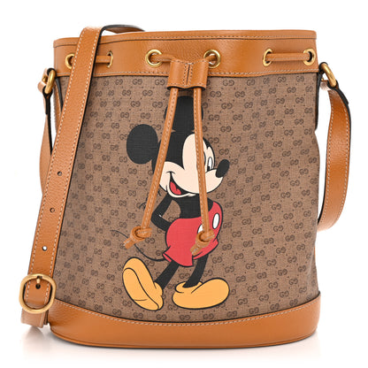 Gucci X DISNEY Mini Vintage GG Supreme Monogram Bucket Bag Beige Vintage Sun Oil 1 of 11