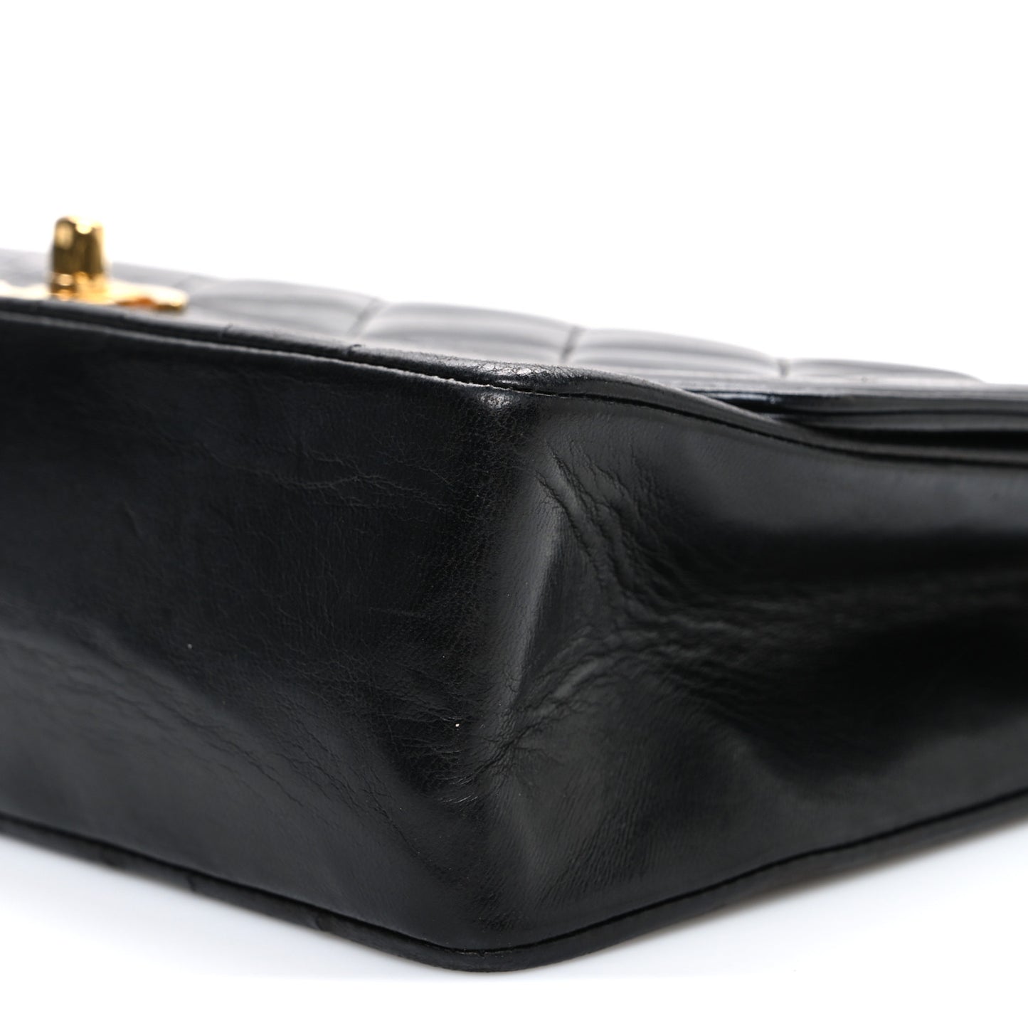 Lambskin Quilted Medium Single Flap Black